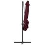 Cantilever Umbrella with LED lights Bordeaux Red 250x250 cm Image 3