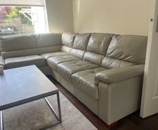 Leather corner sofa