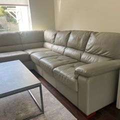 Leather corner sofa
