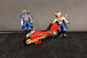 vintage biker mice figures and motorbike 1993