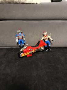 vintage biker mice figures and motorbike 1993