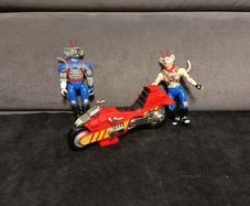 vintage biker mice figures and motorbike 1993