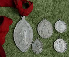 Antique Medals Pendants Holy Charms