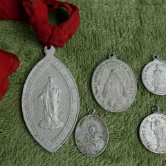 Antique Medals Pendants Holy Charms