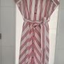 KARL LAGERFIELD Paris striped nautrical belted midi with gold tone button Sz 8 US (Fit 12UK) - Rrp 335 (New) Image 2