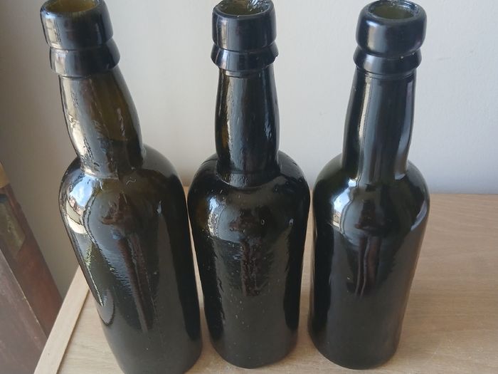 Lot of 3 vintage Guinness bottles