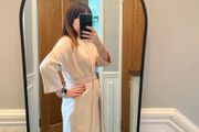 Top shop wrap cream coat. Size 8