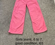 Girls jeans, 6 to 7