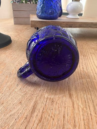 Vintage cobalt blue and Opaline glass