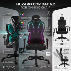 Huzaro Combat 6.2 Black RGB Gaming Chair