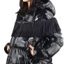 Pinko Donato shine fringed jacket in black, IT 44 Image 2