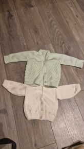 Handknit baby cardigans