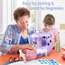 Sewing Machine, Sewing Machine for Beginners, Handheld Sewing Machines with Extension Table, Adjustable 2 Speed with Foot Pedal with Sewing Kits, Best Gift for Kids Women Household and Travel (FREE POSTAGE) Image 3