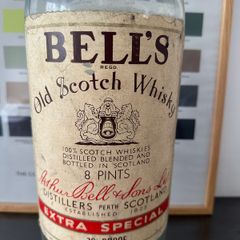 Vintage and Original 1970s Bells Eight Pint Whisky Bottle
