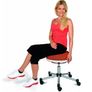 Sitness Half Ball Fitness Stool, Work Stool, Roller Stool, Three Dimensional Movable Seat, Fabric Cover, Black Image 3