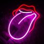 Lips Neon Sign Flame Red Lips Big Tongue Shape Neon Signs for Wall Decor, Red-Pink Neon Light for Bedroom, USB Power Led Neon Light Sign for Game Room,Pub Home,Bar,Club,Party,Gift Image 6