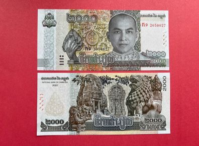 Cambodia  2000 Riels  2022( Uncirculated )