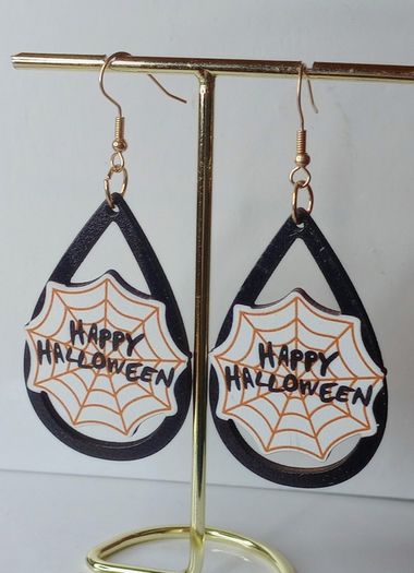 Happy Halloween Waterdrop Earrings