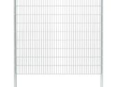 2D Gabion Fence Galvanised Steel 2.008x2.03 m 16 m (Total Length) Silver