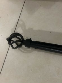 Black curtain pole extends to 7ft