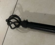 Black curtain pole extends to 7ft