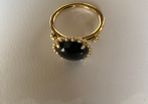 Pandora Solid Gold Ring, Black Spinel Gorgeous!