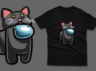main image for ad Kitty among us t-shirt imposter among us t-shirt impostor t-shirt