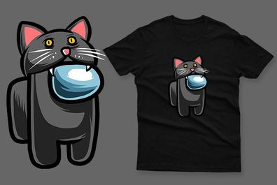 Kitty among us t-shirt imposter among us t-shirt impostor t-shirt