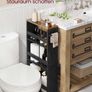 Narrow 4-Tier Rolling Trolley with Handle  Space-Saving Storage Cart for Kitchen, Bathroom or Laundry (15 cm Wide) Image 5