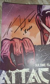 Attack on Titan: Colossal Edition 1(1st Ed, 2nd Print)- SIGNED by J. Michael Tatum - Erwin Smith VA