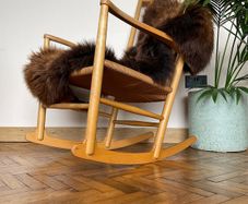 Mid century modern Danish rocking chair by Hans J Wegner date stamp 1966