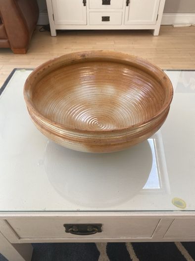 Reduced French Gres Du Marais  stoneware  very large 13 .5 diameter Bowl