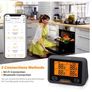 INKBIRD Wi-Fi Bluetooth Barbecue Thermometer IBBQ-4BW Rechargeable Wireless BBQ Thermometer with 4 Probes Temp Graph Calibration Timer Temp Alarm Digital Meat Thermometer Image 3
