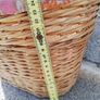 Willow Wicker Shopping Basket Oval Shopper Cotton lining Image 5