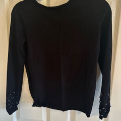Black jumper with embellishment on cuffs. Size s or 10