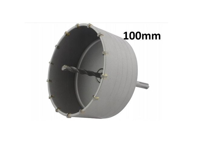 Hollow Core Drill Bit 100mm with SDS Plus Adapter / Concrete Hole Saw
