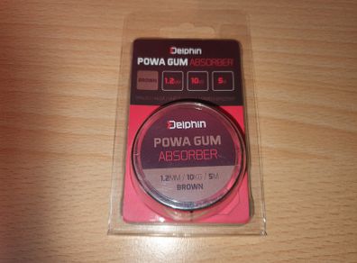 NEW - Delphin Powa Gum Absorber Brown - 5m, 1,2mm, 10kg - Carp Tench Bream Roach Feeder Method Float