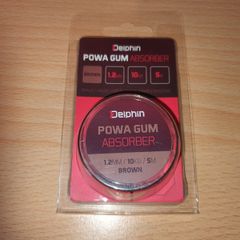 NEW - Delphin Powa Gum Absorber Brown - 5m, 1,2mm, 10kg - Carp Tench Bream Roach Feeder Method Float