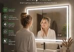 LED Bathroom Mirror with Lighting  800  x  600mm Anti-Fog Dimmable Smart Mirror