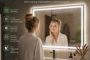 LED Bathroom Mirror with Lighting  800  x  600mm Anti-Fog Dimmable Smart Mirror