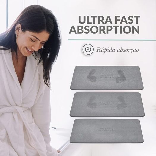 Lifestyle Stone Bath Mat Drytomita, Diatomaceous Earth Absorbent Bathroom Mat Quick Dry, Shower Bath Mat