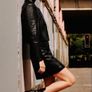 Faux leather cropped suit set Image 2