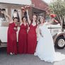 rainbow glitter A line wedding dress with pockets Image 6