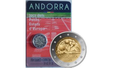Andorra 2 Euro Brilliant Uncirculated Coin 2025 - Games of the Small States of Europe