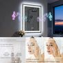 LED Bathroom Mirror with Lights,Bluetooth Dual Speaker,Anti-Fog,3 Color Temperature,Dimmable Brightness,Memory Function,Waterproof,Wall Mount Design,Tempered Glass (3 Light Modes, 60Lx80W CM Image 5