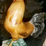 Large antique HEREND ROOSTER Art Deco era Image 3