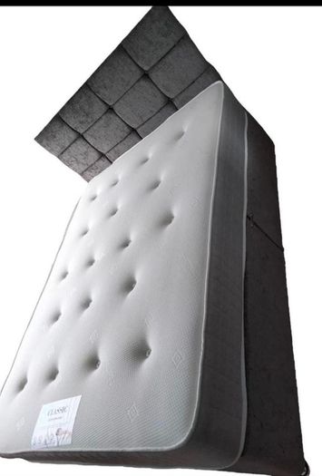 New Stylish SINGLE ,Double, King And Superking Sizes Divan Beds Instock. Tufted Memory Foam Mattresses And Optional Drawers Available
