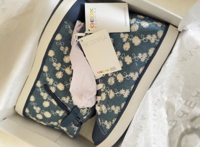 New Geox Ciak Hi Top Trainers EU34 UK1.5