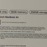 Macbook Air 13-inch 16/256gb (m4 2025) IRISH STOCK Brand New Sealed 1 Year Apple Warranty Midnight /starlight/Sky Blue/Silver Colour Receipt Image 4