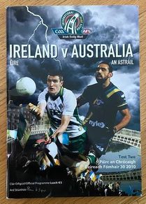 2010 Ireland v Australia - GAA AFL International Rules Test 2 Programme
